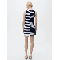 MANGO Knitted Striped Mini Dress image 4