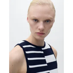 MANGO Knitted Striped Mini Dress image 2