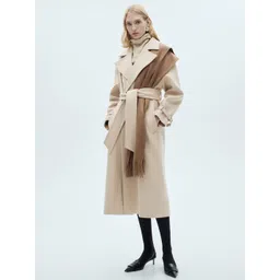MANGO Notched Lapel Knee Length Overcoat-picture-23
