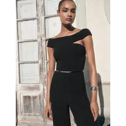 MANGO Off-Shoulder Basic Jumpsuit-picture-31