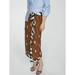 MANGO Printed Midi Wrap Style Skirt-picture-20