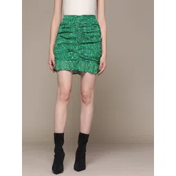 MANGO Printed Mini Skirt With Ruffle Detail image 2