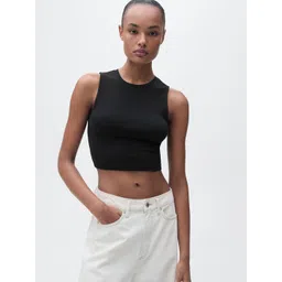 MANGO Ribbed Crop Fitted Top-picture-33