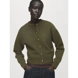 MANGO Round Neck Crop Relaxed Fit Cardigan-picture-41