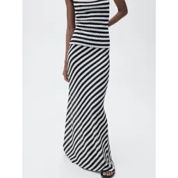 MANGO Striped Knitted Maxi Skirt-picture-18
