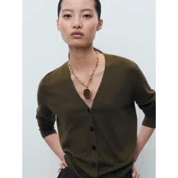 MANGO V-Neck Knitted Cardigan-picture-36