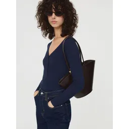 MANGO V-Neck Ribbed Pullover-picture-21