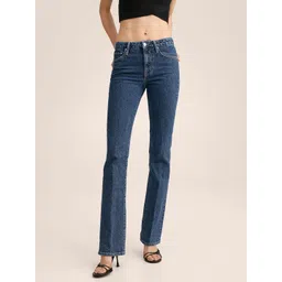 MANGO Women Blue Solid Jeans-picture-38