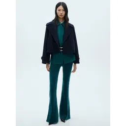 MANGO Women Knitted Flared Trousers-picture-39