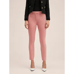 MANGO Women Pink Skinny Fit Trousers-picture-28