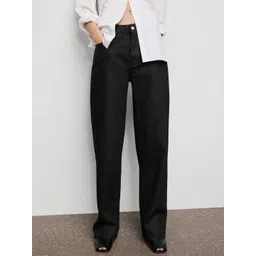 MANGO Women Pure Cotton Shiny Straight Fit Mid-Rise Jeans-picture-19