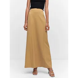 MANGO Women Solid A-Line Maxi Skirt-picture-17