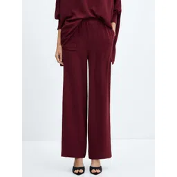 MANGO Women Solid Parallel Trousers-picture-21