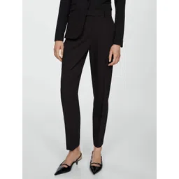 MANGO Women Straight Fit Cropped Trousers-picture-16