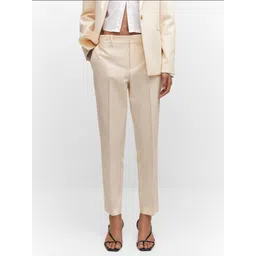 MANGO Women Straight Fit Formal Trousers-picture-32