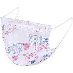 Mango People Kids Face Masks, 3-Ply Panda Print Design, Pack of 100, Ages 4-12 Years, Light Blue with Pink-picture-47
