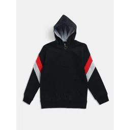 Maniac Boys Pull Over Hooded Half-Zipper Pure Cotton Sweatshirt-picture-15
