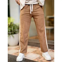 Maniac Men Colorblocked Relaxed-Fit Mid-Rise Track Pants-picture-38