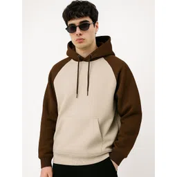Maniac Men Colourblocked Hooded Pullover Sweatshirt-picture-18