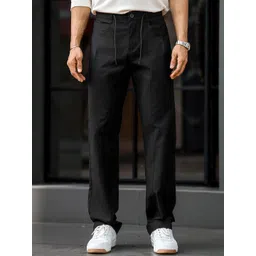 Maniac Men Comfort Tapered Fit Joggers Trousers-picture-12