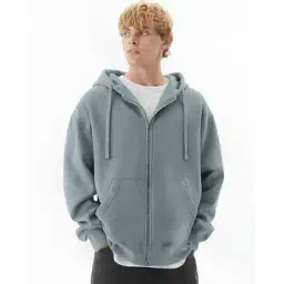maniac Men Oversized Fit Zipper Hoodie with Drawstrings-picture-21