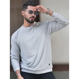 Maniac Men Round Neck Textured Sweatshirt-picture-11