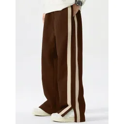 Maniac Men Striped Cotton Mid-Rise Track Pants-picture-36