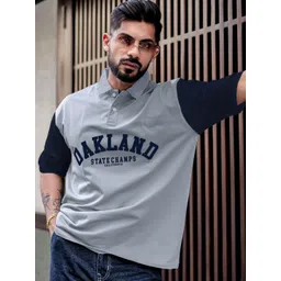 Maniac Men Typography Printed Polo Collar Cotton Oversized T-Shirt-picture-23