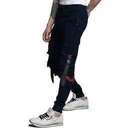 maniac Men's Cargo Black Cotton Jogger-picture-54