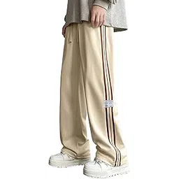 maniac Mens Colorblock Biscuit and Brown Color Baggy Fit Pant-picture-21