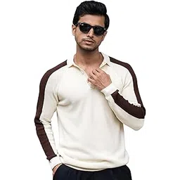 maniac || Mens || Color Block || Polo Neck || Full Sleeve || Cotton Sweatshirt-picture-20