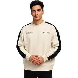 maniac || Mens || Color Block || Round Neck || Full Sleeve || Cotton Fleece || Sweatshirt-picture-34