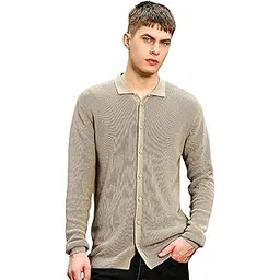 maniac || Mens || Solid || Texture || Polo Neck || Full Sleeve || Cotton || Sweater-picture-48