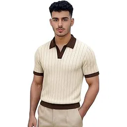 maniac || Mens || Solid || Textured || Polo Neck || Half Sleeve || Cotton Blend T-Shirt-picture-42