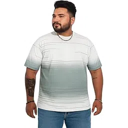 Maniac || Mens || Spray Print || Round Neck || 3/4th Sleeve || Cotton || Oversized || T-Shirt-picture-17