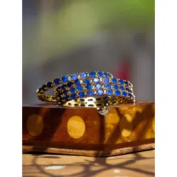Manikya Set Of 4 Gold-Plated AD-Studded Bangles-picture-16