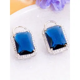 Manikya Women Square Studs American Diamond Earrings-picture-11