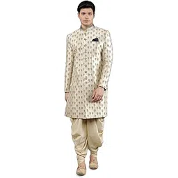 manish creations Men's Printed Indowestern Sherwani Set-picture-31