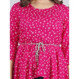 MANKSH Printed High-Low Longline Top image 2