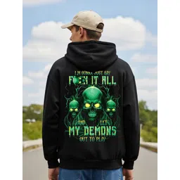 Manlino Men Grunge Printed Hooded Neck Full Sleeve Hoodie-picture-35