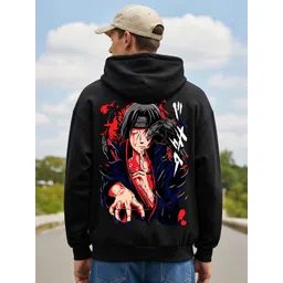 Manlino Men Naruto Graphic Printed Hooded Sweatshirt-picture-33