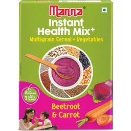 manna Instant Health Mix+ Multigrain Cereal with Milk, Beetroot & Carrot | 2-6 yr kids Cereal-picture-16