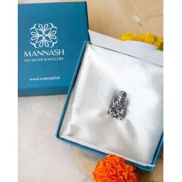 mannash Sterling Silver Lakshmi Antique Finish Idol-picture-21