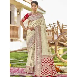 Manohari Multicolour Woven Saree With Unstitched Blouse-picture-21