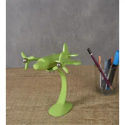 manor house Aeroplane Green Aluminium Showpiece by Citilites-picture-23