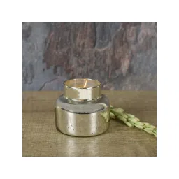 Manor House Roshni Mercury Glass Jar Filled With Flavoured Candle And Wooden Lid 4.5" Tall-image-13