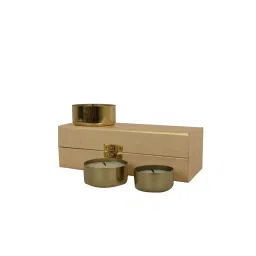 Manor House Roshni Metal Votives Diyas With Filled Flavoured Candles 2.5" (Set Of 3)-image-11