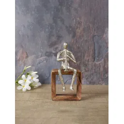 Manor House Silver-Toned Musician Playing Trumpet Sculpture Curio Showpiece-image-31