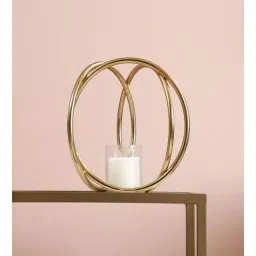 manor house Waves Sphere 9 Inch Gold Glass & Iron Votive Candle Holder-picture-40