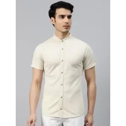 ManQ Beige Slim Fit Shirt-picture-22